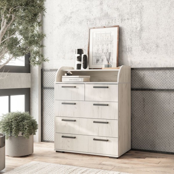 "Стандарт №1" Комод (Дуб крафт белый) 