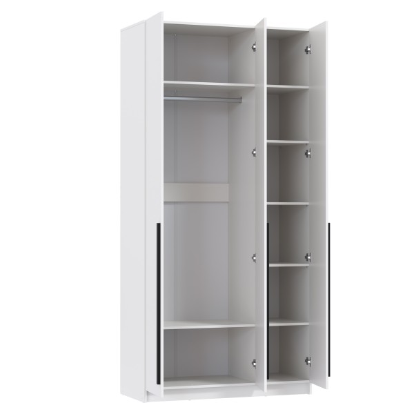 Шкаф для одежды 67.08 "Брандо" (3-х дв.) (ЛДСП белый) (h2500)