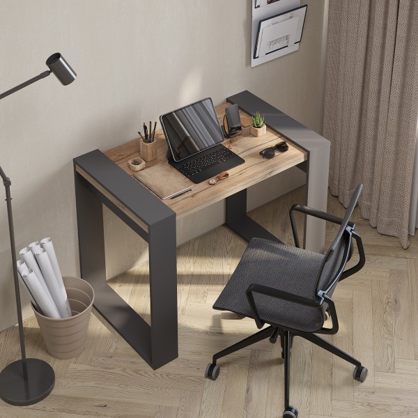 "Арчи" Стол компьютерный (графит/дуб керра) 