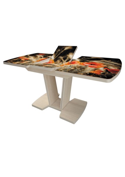 "Вектор 1,45" МАТОВЫЙ Стол  раздв.(Белый) 