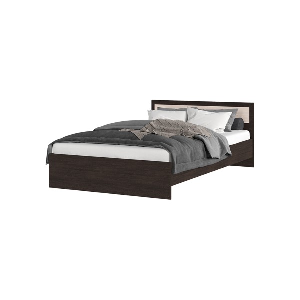 Спальня Кровать ГАРМОНИЯ КР 609 (1,252х0,7х2,032) фасад БЕЛФОРТ/корпус ВЕНГЕ