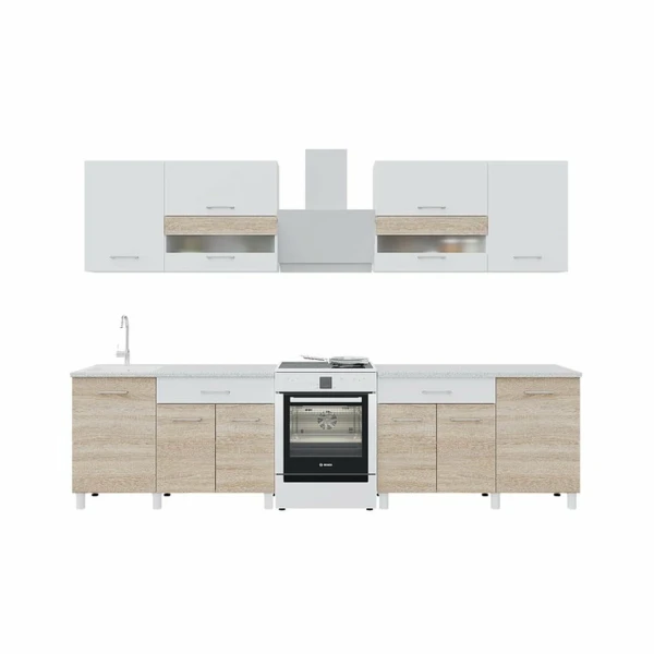 2,4м Кухня "Айсберри" ЛДСП