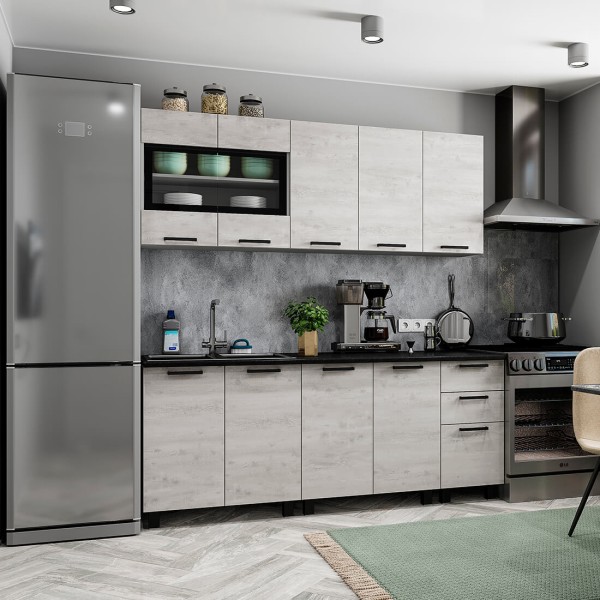 2,00 "Сканди" Кухня  №1 БЕЗ СТОЛЕШНИЦ