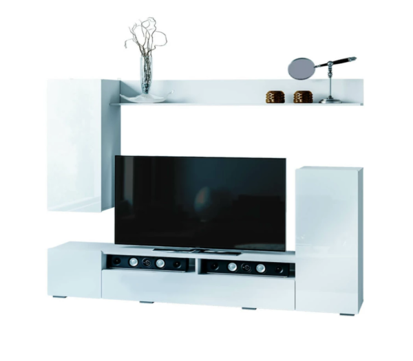 "Диаманд" МДФ/ЛДСП Гостиная (2130*1680*371) (Белый) 