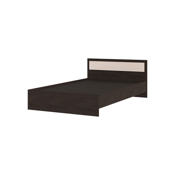 Спальня Кровать ГАРМОНИЯ КР 609 (1,252х0,7х2,032) фасад БЕЛФОРТ/корпус ВЕНГЕ