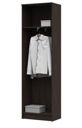 Прихожая МАШЕНЬКА ШК 203 шкаф скалка (0,6х2,02х0,376) фасад БЕЛФОРТ/корпус ВЕНГЕ