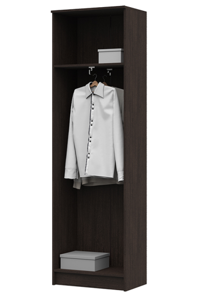 Прихожая МАШЕНЬКА ШК 203 шкаф скалка (0,6х2,02х0,376) фасад БЕЛФОРТ/корпус ВЕНГЕ