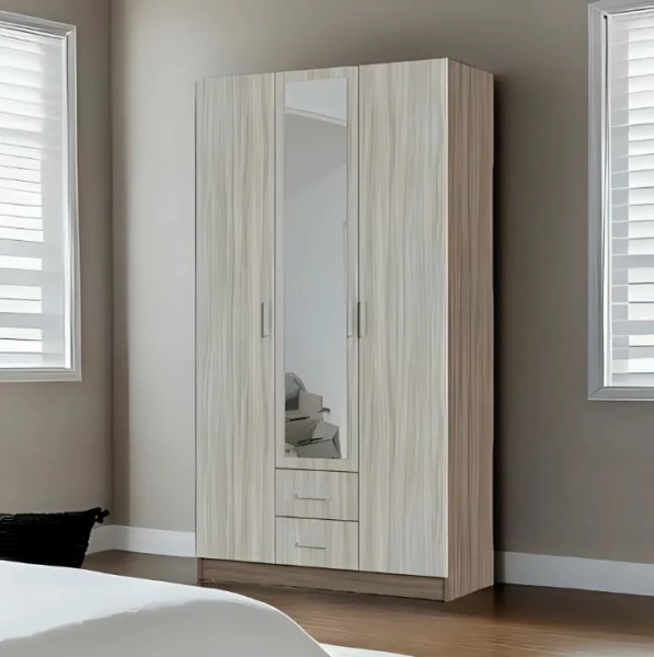 Спальня Шкаф 3х створчатый ГАРМОНИЯ ШК 601 М (1,2х2,2х0,5) фасад ШИМО СВЕТЛ/корпус ШИМО ТЕМН