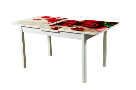 "ЛЮКС 1,52" Стол раздв. (1,2*1,52*0,8) ХРОМ D50 (Сонома) Круглая D50 