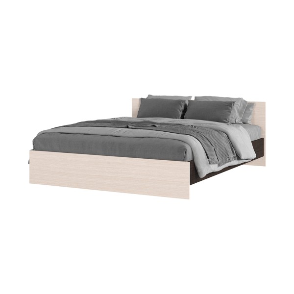 Спальня БАСЯ КР 558 кровать (1,652х0,7х2,032) фасад БЕЛФОРТ/корпус ВЕНГЕ СНЯТО