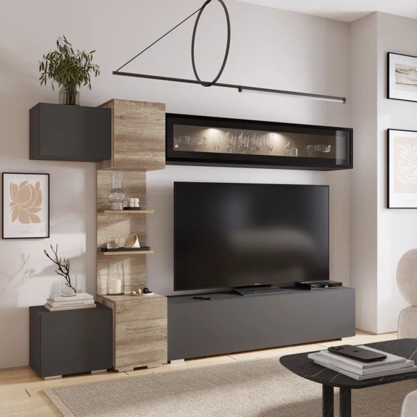 "Рейн" Гостиная Графит/дуб каньон