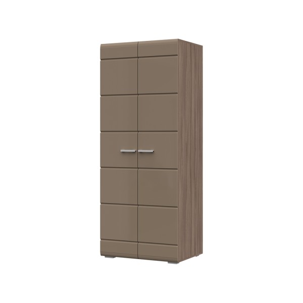 Спальня СИМБА шкаф 2-х створчатый (0,8х2,0х0,57) фасад МДФ КОФЕ С МОЛОКОМ/СНЯТО