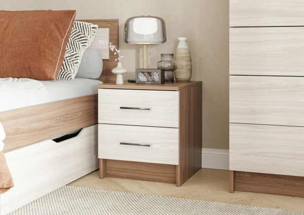 Спальня Тумба прикроватная ГАРМОНИЯ ТБ 601  (0,4х0,45х0,408) фасад ШИМО СВЕТЛ/корпус ШИМО ТЕМН