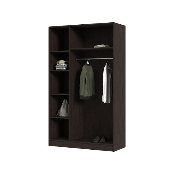 Спальня БАСЯ ШК 557 шкаф 3-х створчатый (1,2х2,02х0,506) фасад ДУБ КРАФТ БЕЛЫЙ/корпус ДУБ КРАФТ СЕРЫ