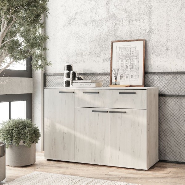 "Стандарт №4" Комод (Дуб крафт белый) 