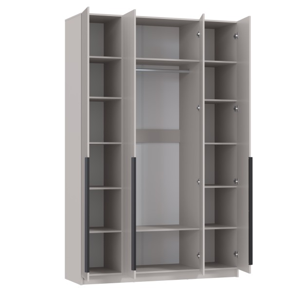 Шкаф для одежды 67.09 "Брандо" (4-х дв.) (МДФ ПВХ кашемир) (h2500)