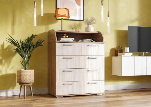 КОМОД №1 (0,8х1,02х0,46) фасад ШИМО СВЕТЛ/корпус ШИМО ТЕМН