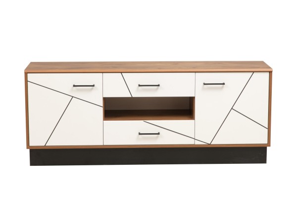 54.04 Тумба под ТВ "Гамма" (ш.1600) Таксония/Белый