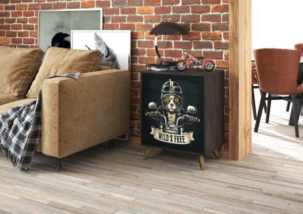 "ФЬЮЖН" Комод КМ-001 Камень