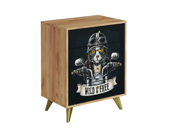 "ФЬЮЖН" Комод КМ-001 Дуб крафт	