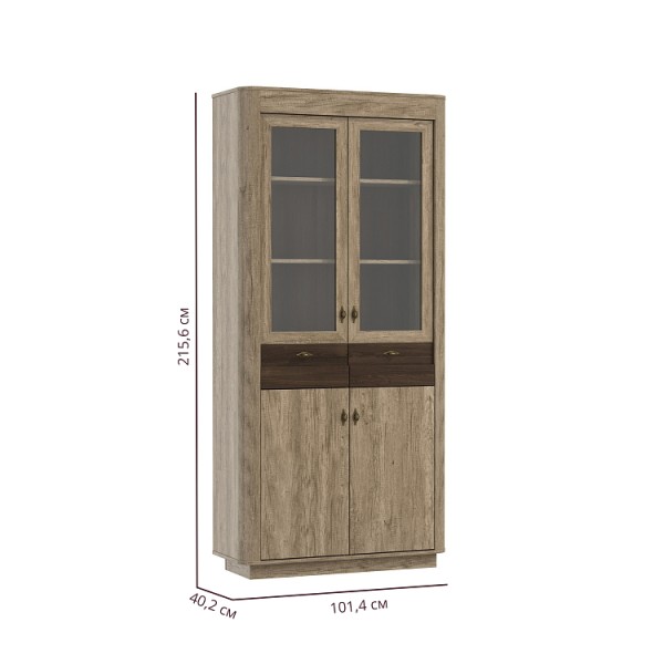 34.05 Шкаф комбинированный "Фантазия" (дуб каньон/дуб кальяри)