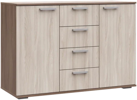 КОМОД №2 (1,2х0,83х0,46) фасад ШИМО СВЕТЛ/корпус ШИМО ТЕМН