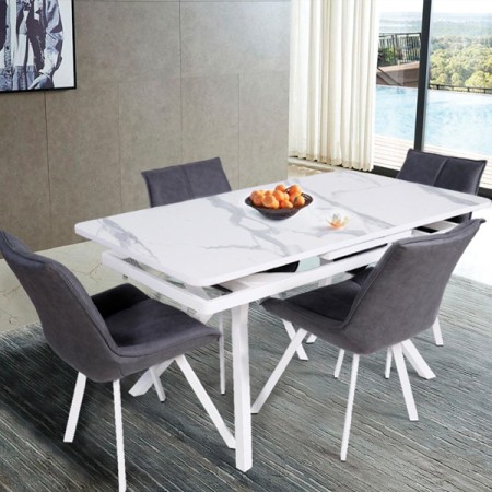 Стол "ЛОФТ-ЛЮКС 1,8" раздвижной пластик (1,4*0,8*1,8) опора Изогнутая Квадрат