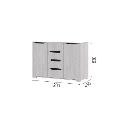 Спальня ВАЛЕНСИЯ КМ 012 комод со створками (1,2х0,83х0,45) АНКОР