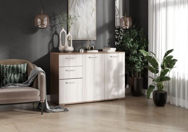 КОМОД №3 (1,2х0,83х0,46) фасад ШИМО СВЕТЛ/корпус ШИМО ТЕМН