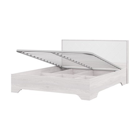 Спальня Кровать с подъемником Сальма КР 025 (1482х970х2136) фасад МДФ БЕЛЫЙ ГЛЯНЕЦ/корпус АНКОР